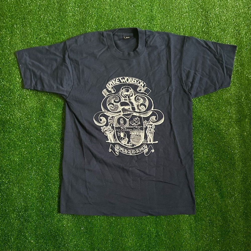 Screen Stars Lake Wobegon Graphic Blue Tee